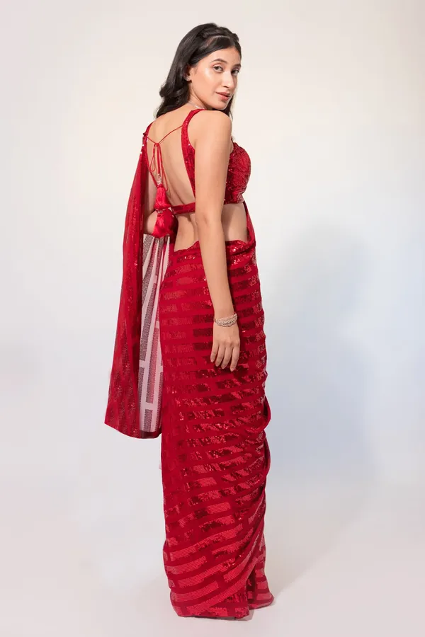 Designer_Red_Sequence_Work_Saree