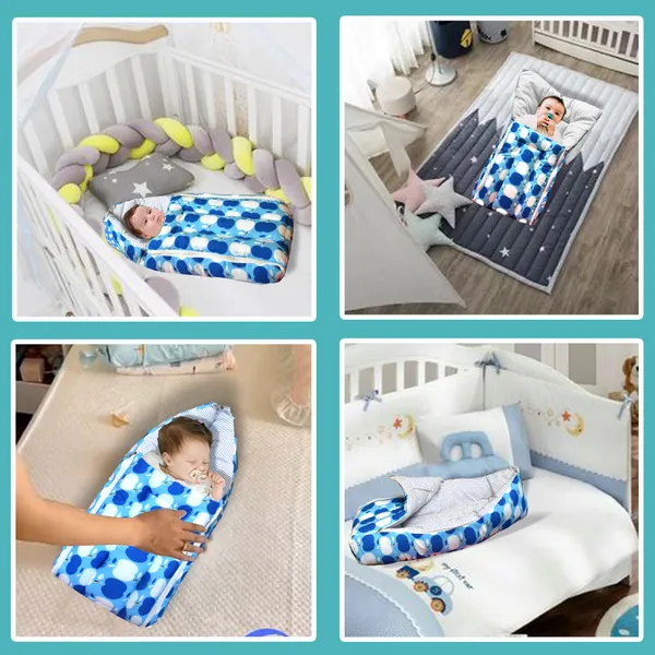 VParents_Superb_1_Baby_Sleeping_Bag_Cum_Carrying_Bag_Cotton,_0-6_Months_(Blue)