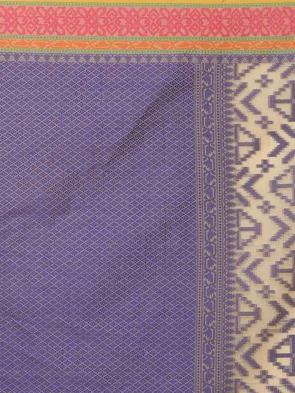 Beige_Cotton_Blend_Banarasi_Sarees_For_Women