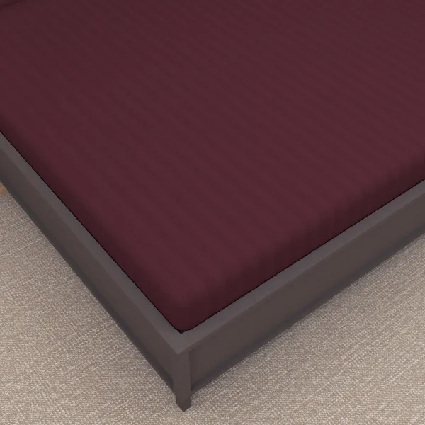 _100%_Cotton_220_TC_Italian_Stripes_Flat_King_Size_Bedsheet_With_2_Pillow_Cover_(108_x_108_Inch,_WINE)