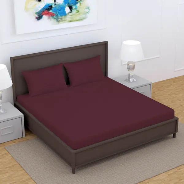 _100%_Cotton_220_TC_Italian_Stripes_Flat_King_Size_Bedsheet_With_2_Pillow_Cover_(108_x_108_Inch,_WINE)