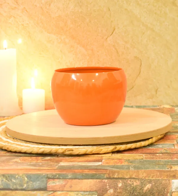 Orange_Planters_for_Home_Decor,Indoor,Outdoor,Plant_Container_5,5inch