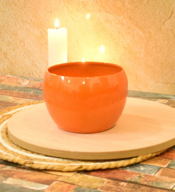 Orange_Planters_for_Home_Decor,Indoor,Outdoor,Plant_Container_5,5inch