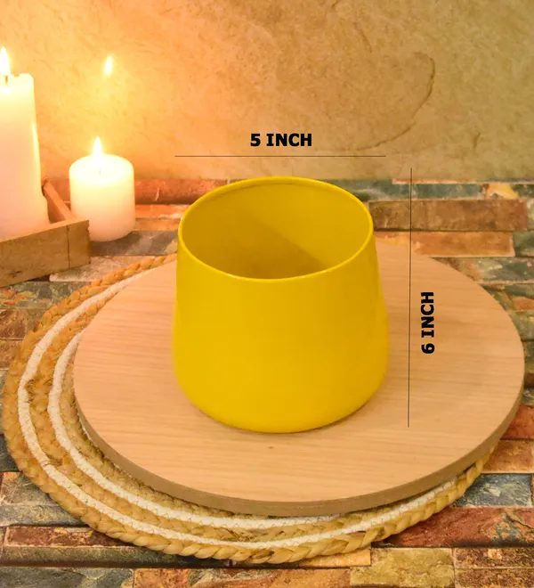 yellow_Planters_for_Home_Decor,Indoor,Outdoor,Plant_Container_5,6inch