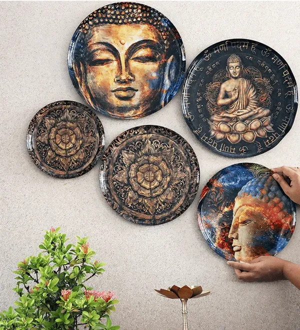 Handmade_Meenkari_Hanging_Wall_Decor_BuddhaNirvana(Pack4,12In,12In,10In,10in,8In)