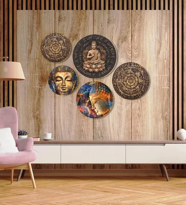 Handmade_Meenkari_Hanging_Wall_Decor_BuddhaNirvana(Pack4,12In,12In,10In,10in,8In)