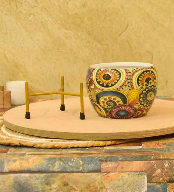 multi_color_Meenakari_Handmade_Pitalnagi_Pots_And_Planter,Home,Indoor,Outdoor,Plant_Container