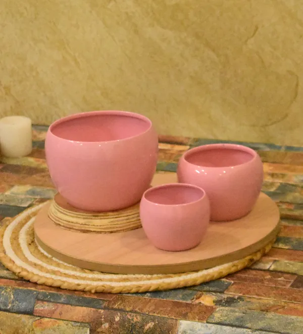 Pink_Planters_for_Home_Decor,Indoor,Outdoor,Plant_Container_5,4,3_inch_Combo_Set