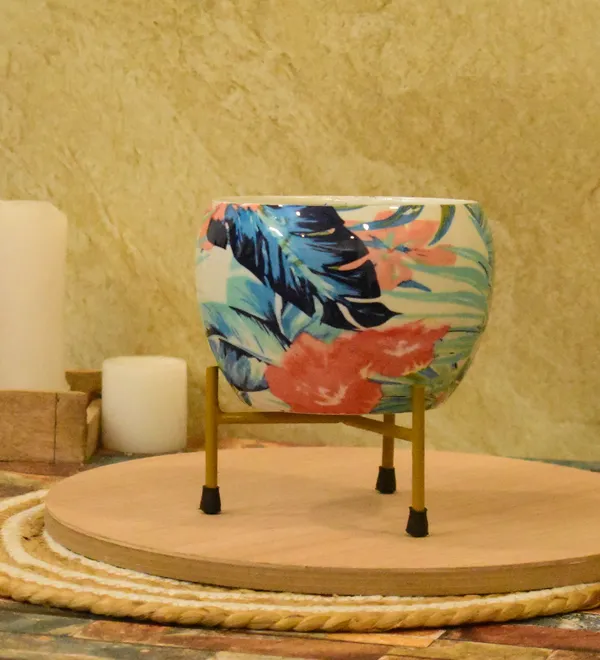 multi_color_Meenakari_Handmade_Pitalnagi_Pots_And_Planter,Home,Indoor,Outdoor,Plant_Container