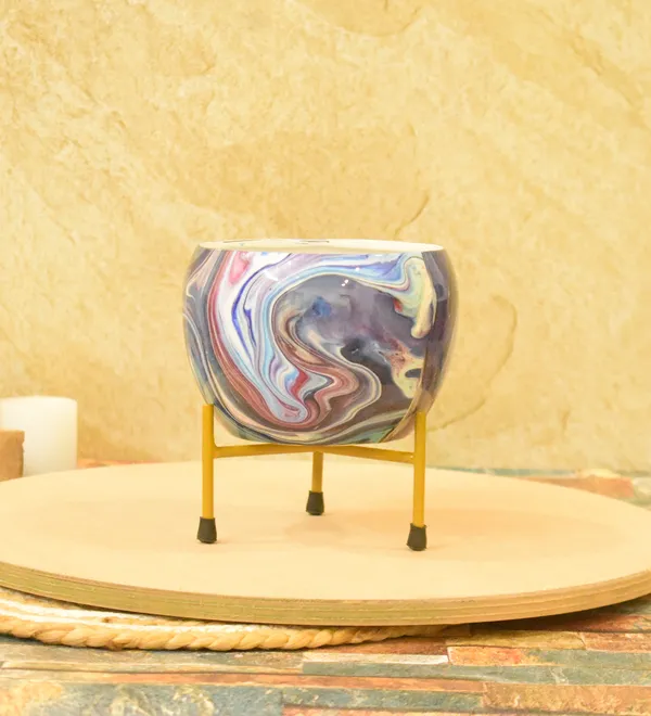 multi_color_Meenakari_Handmade_Pitalnagi_Pots_And_Planter,Home,Indoor,Outdoor,Plant_Container