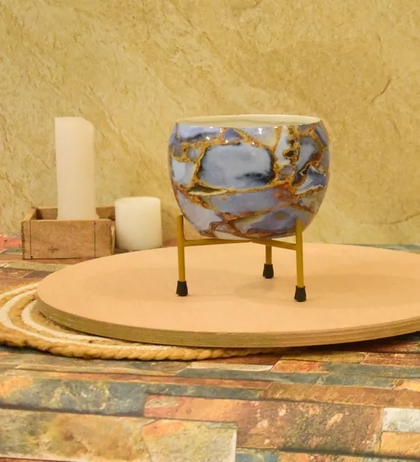 multi_color_Meenakari_Handmade_Pitalnagi_Pots_And_Planter,Home,Indoor,Outdoor,Plant_Container