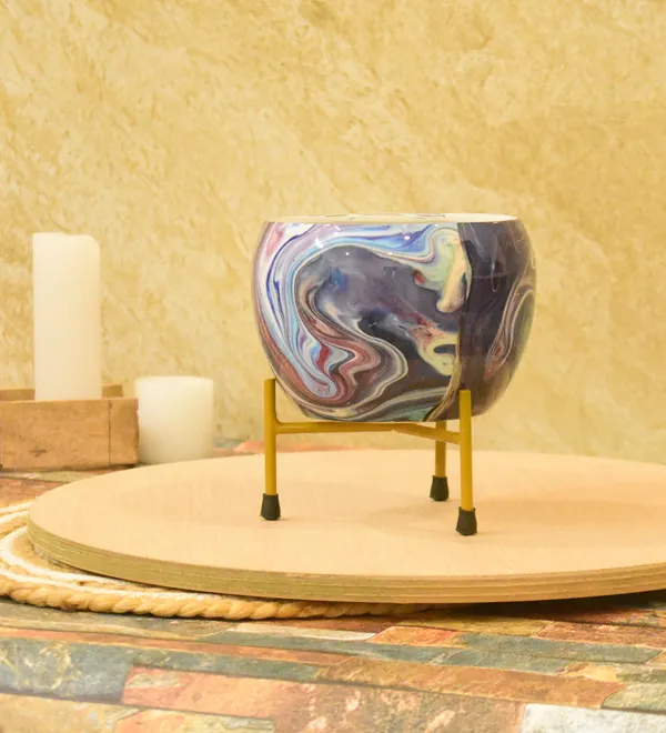 multi_color_Meenakari_Handmade_Pitalnagi_Pots_And_Planter,Home,Indoor,Outdoor,Plant_Container