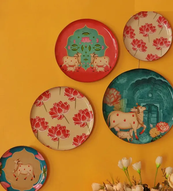 Handmade_Meenkari_Hanging_Wall_Decor_PastelPichwai(Pack4,12In,11In,11in,10In,8In)