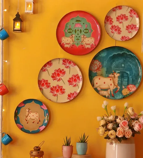 Handmade_Meenkari_Hanging_Wall_Decor_PastelPichwai(Pack4,12In,11In,11in,10In,8In)
