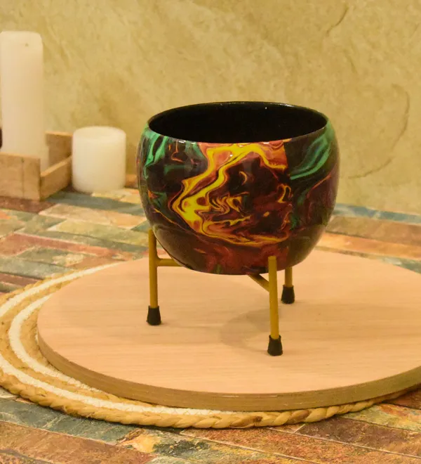 multi_color_Meenakari_Handmade_Pitalnagi_Pots_And_Planter,Home,Indoor,Outdoor,Plant_Container