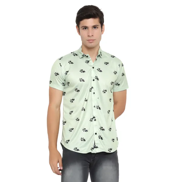 Lycra_Blend_Light_Green_Designer_Printed_Half_Sleeve_Shirt