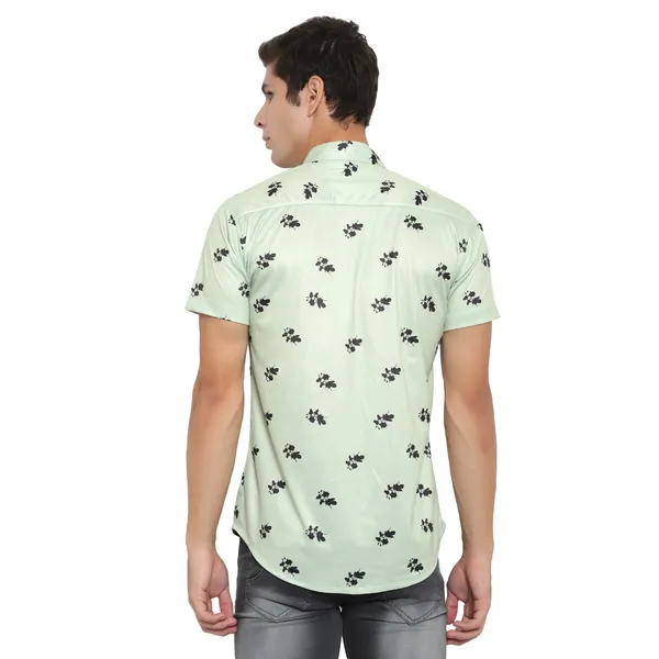 Lycra_Blend_Light_Green_Designer_Printed_Half_Sleeve_Shirt