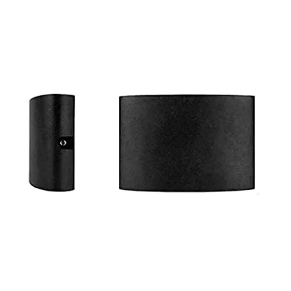 2_Watts_2_Ray_Oval_Up-Down_Outdoor_LED_Outdoor_Waterproof_IP65_Exterior_Wall_Step_Light_Fixture_Waterproof_Lamp_(Warm_White,_Black_Body)