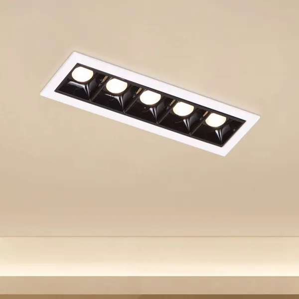 5_Way_Linea_RECESS_COB_DOWNLIGHTS_12_Watt_Aluminium_WHITE_BODY