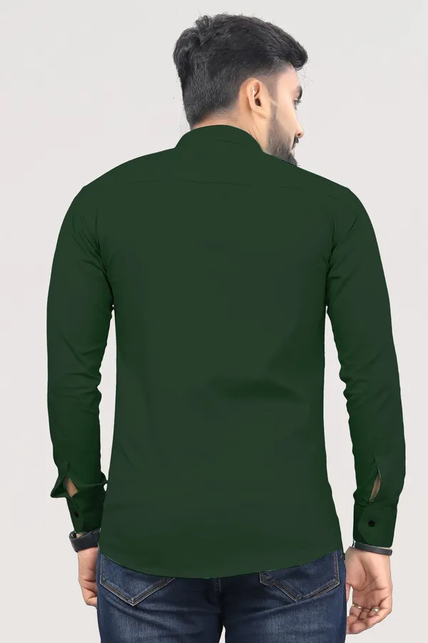 Dark_Green_Pure_Cotton_Solid_Full_Sleeve_Casual_Wear_Shirt