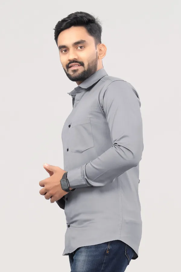 Grey_Pure_Cotton_Solid_Full_Sleeve_Casual_Wear_Shirt