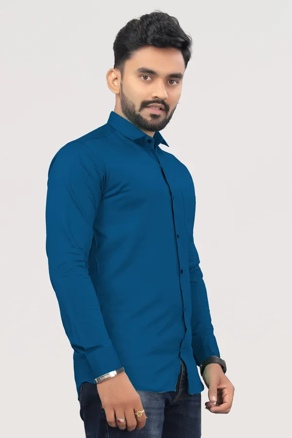 Blue_Pure_Cotton_Solid_Full_Sleeve_Casual_Wear_Shirt