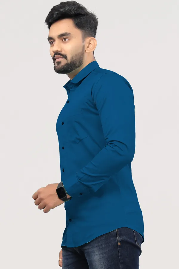 Blue_Pure_Cotton_Solid_Full_Sleeve_Casual_Wear_Shirt