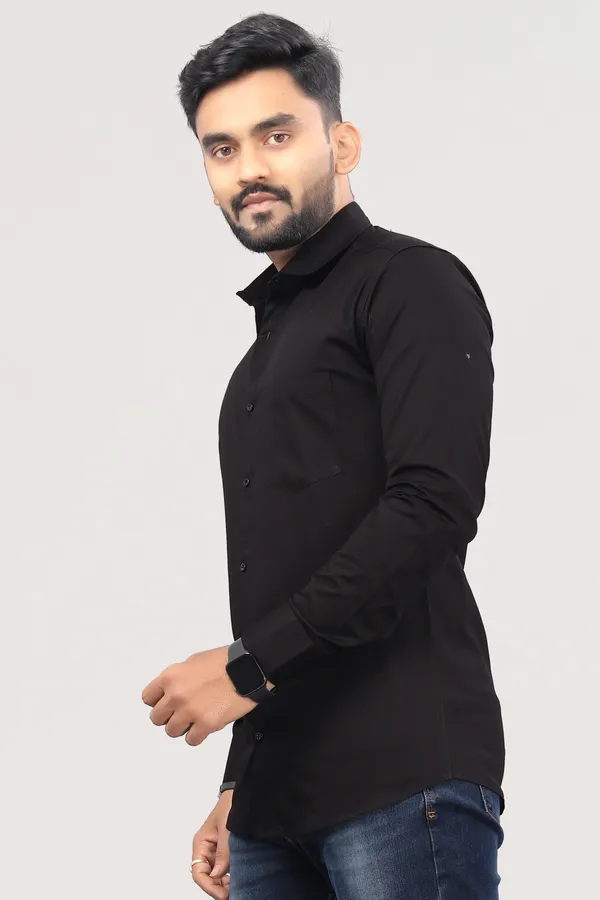 Black_Pure_Cotton_Solid_Full_Sleeve_Casual_Wear_Shirt