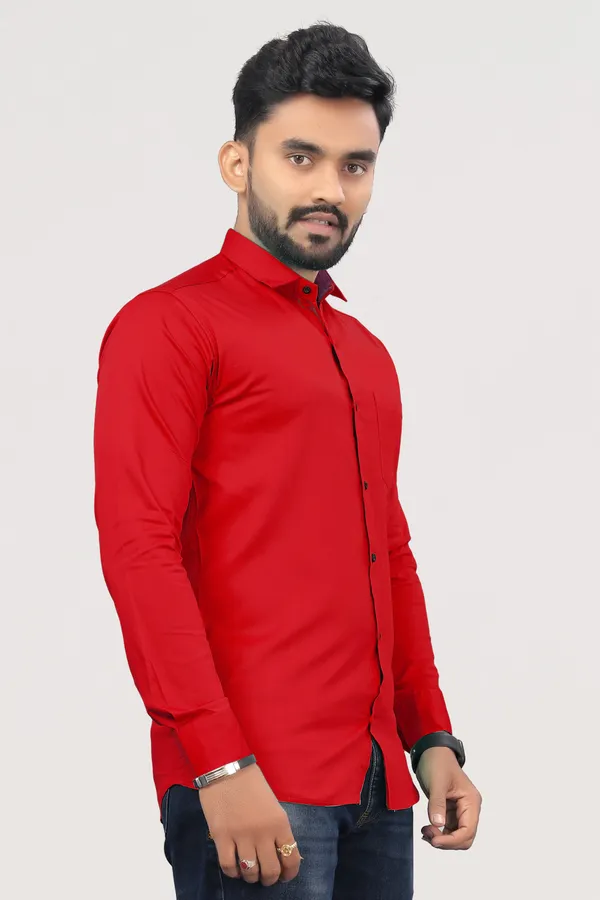 Red_Pure_Cotton_Solid_Full_Sleeve_Casual_Wear_Shirt