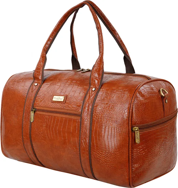 Leather_Duffle_Bag_|_PU_Leather_Croco_Textured_Airbags_Duffel_Bags_For_Travel_Small_Luggage_Handbag_Travelling_Bag