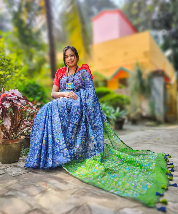 Blue_Printed_Bollywood_Pure_Silk_Saree