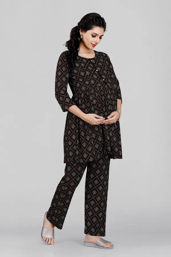 Brown_Feeding_Night_Suits_With_Zippers_(Top_&_Bottom)