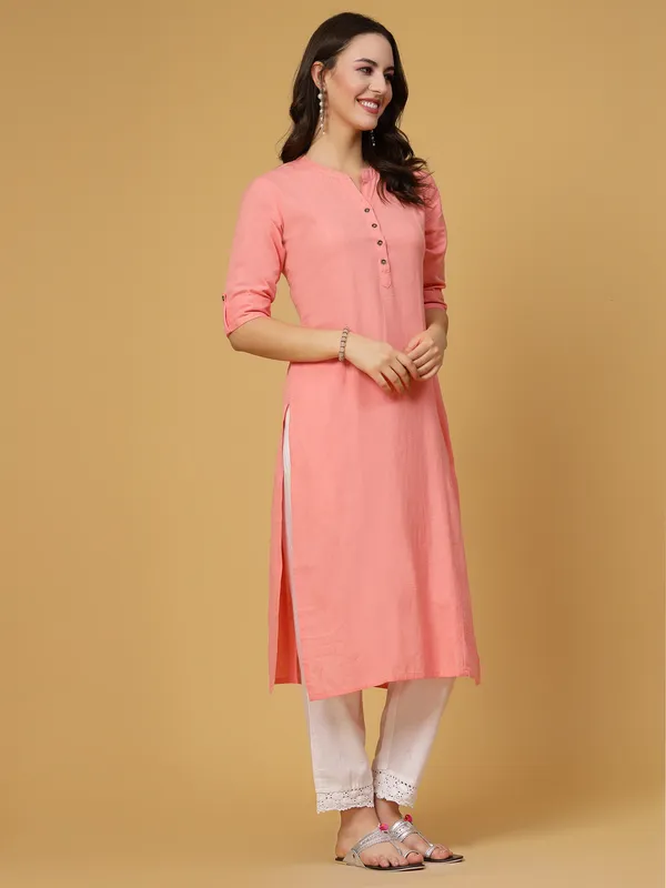 Light_Pink_Cotton_Solid_Straight_Kurta