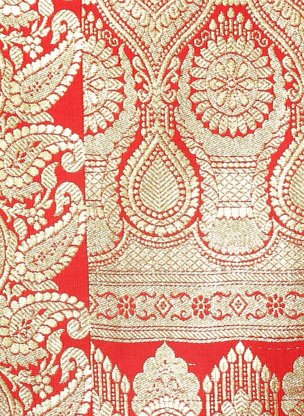 Red_Silk_Blend_Banarasi_Sarees_For_Women