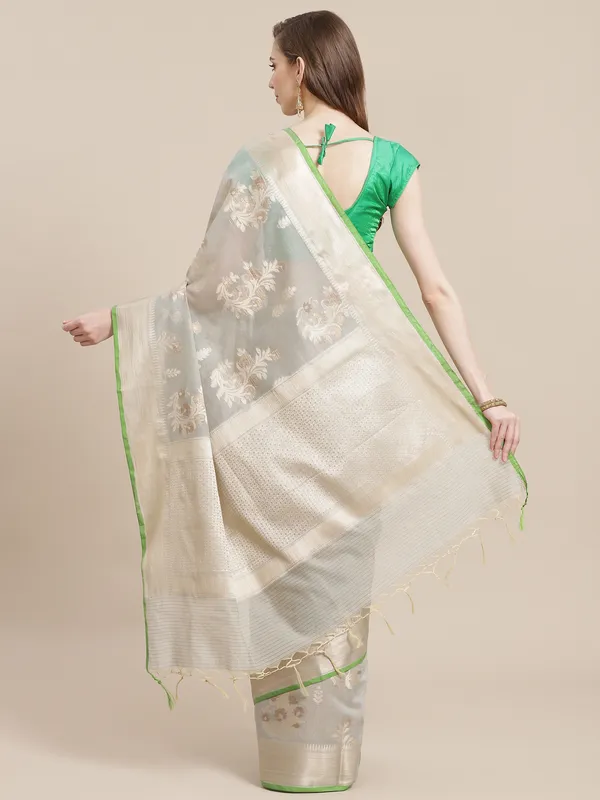 Beige_Masrise_Cotton/Cotton_Banarasi_Sarees_For_Women