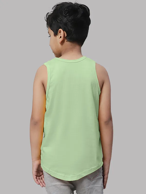Sea_Green_&_Grey_Round_Neck_Casual_Wear_Vest_For_Kids