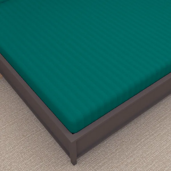 _100%_Cotton_220_TC_Italian_Stripes_Flat_King_Size_Bedsheet_With_2_Pillow_Cover_(108_x_108_Inch,_TURQ_GREEN)