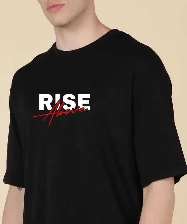 Black_Oversized_Printed_Half_Sleeve_Cotton_T-Shirt_For_Men