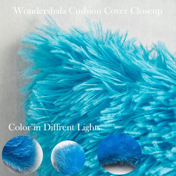 220TC_Luxury_Heavy_FURR_Decorative_Cushion_Cover_16_x_16_inch_-_Set_of_5_-_Sky_Blue