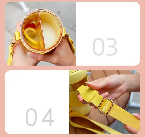 Yellow_Dual_Compartment_Drink_Bottle_For_KG_School_Kids_|_530_mL_With_Strap_|__Adorable_Animal