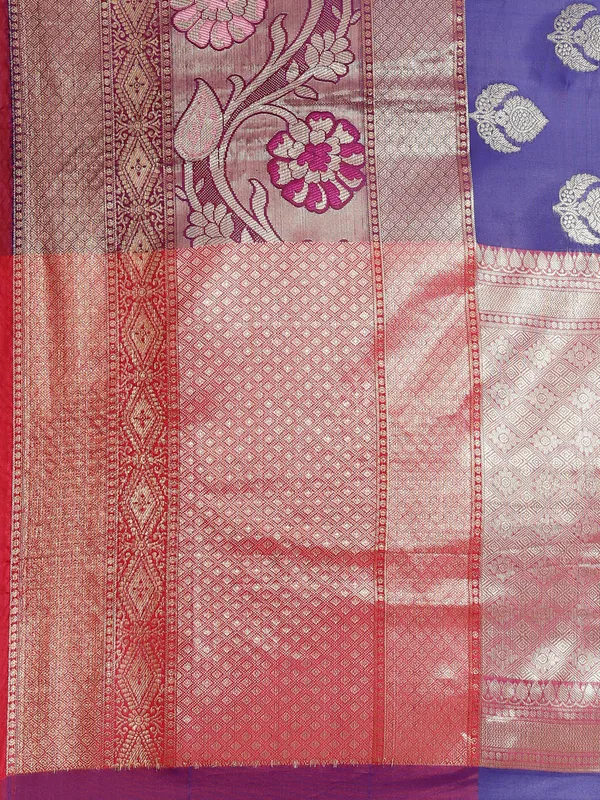 Blue_Art_Silk_Banarasi_Sarees_For_Women