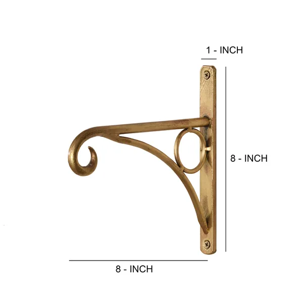 Pack_Of_2_Hand_Forged_Metal_Antique_Golden_Wall_Bracket_For_Hanging_Each_Size_L8_X_W1_X_H8_Inches