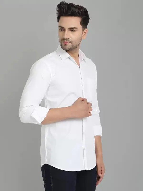 White_Color_Solid_Shirt