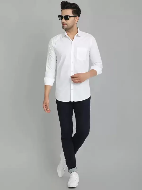 White_Color_Solid_Shirt
