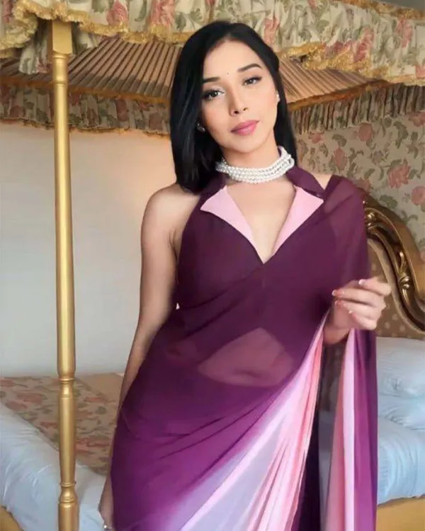 Wine_And_Calm_Pink_Colour_1-Minute_Ready_To_Wear_Georgette_Saree_With_Blouse_Piece