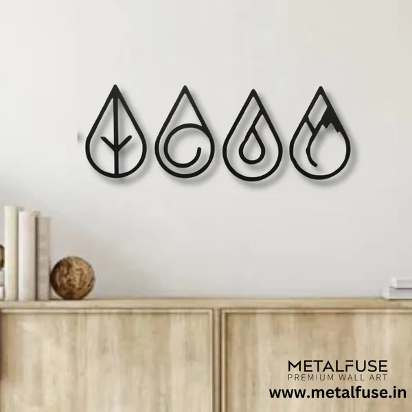 Black_Four_Elements_Drops-_Wood_Wall_Art