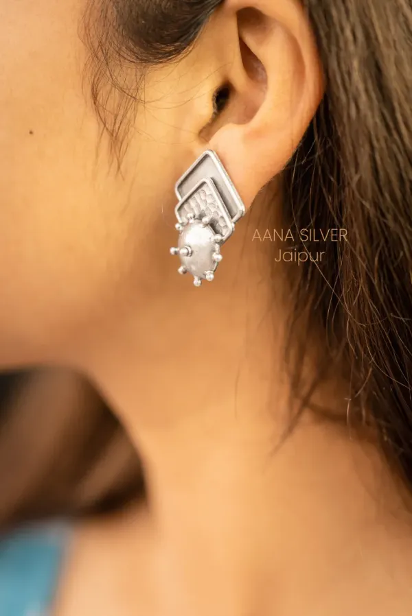 925_Pure_Sterling_Silver_|_Aabharan_Everyday_Textured_Earrings_|_Well_Stamped_&_Hallmarked