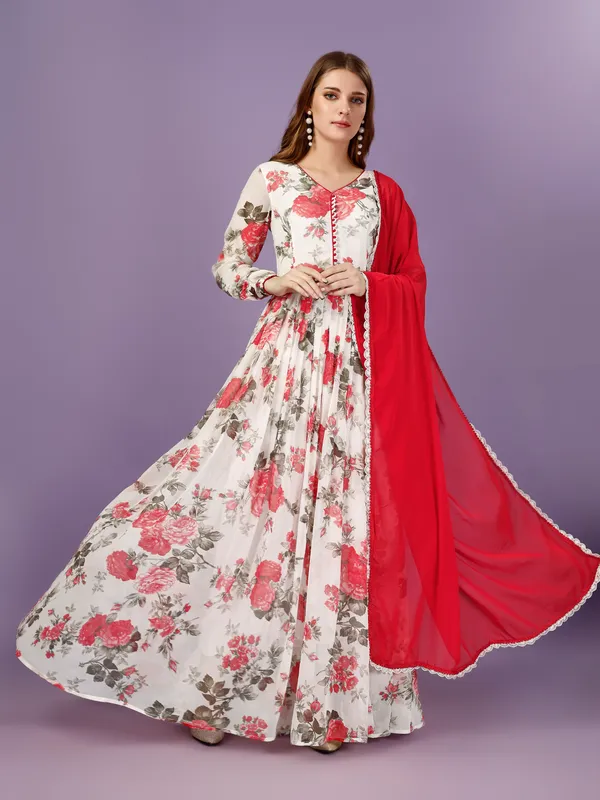 Fiesta_Bloom_Red_&_White_Floral_MexiDress_with_Dupatta