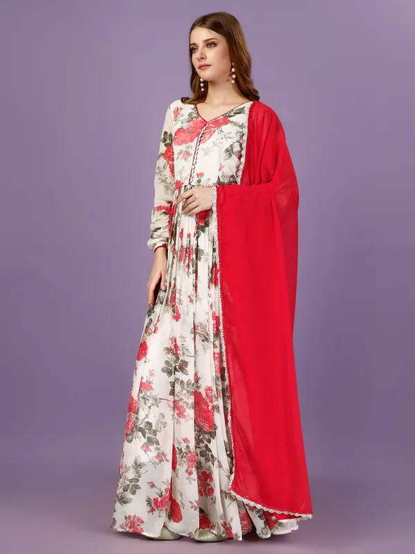 Fiesta_Bloom_Red_&_White_Floral_MexiDress_with_Dupatta
