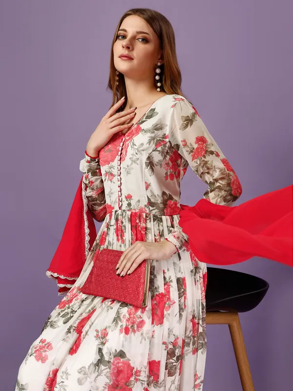 Fiesta_Bloom_Red_&_White_Floral_MexiDress_with_Dupatta